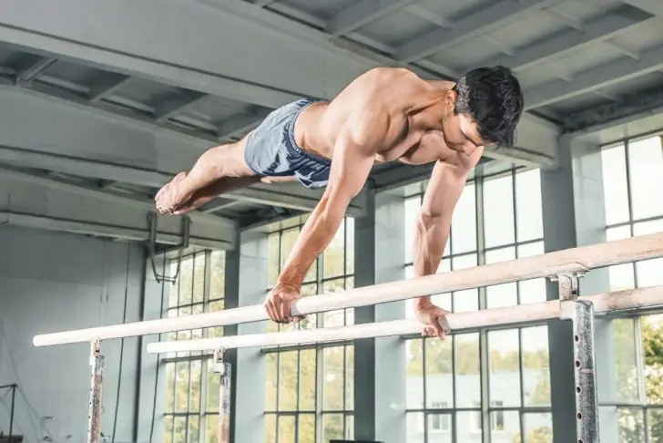 Gymnastics workout routine.