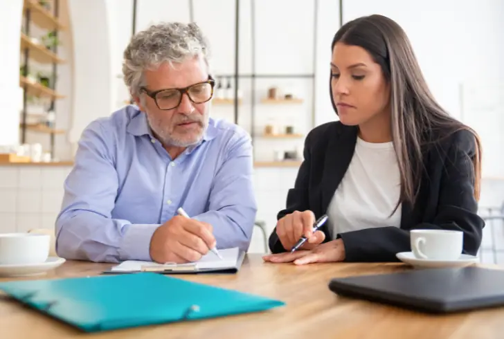 Senior reviews annuity plan for healthcare