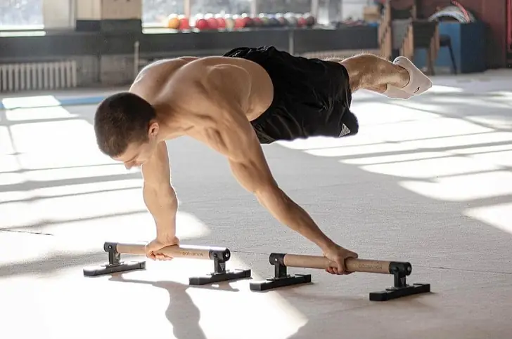 Gymnastics workout routine.
